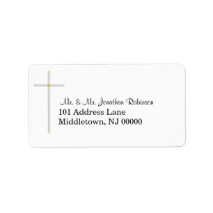 Silberne Goldkreuz-Adressen-Etiketten Adressaufkleber