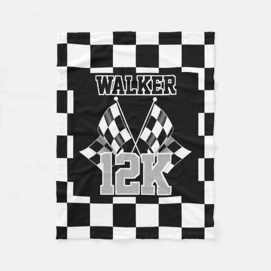 Silberne, graue, schwarze und weiße Markierung Fleecedecke (Vorderseite)