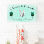 Silberne Heels auf Mint Bridge zu Glückwunsch Banner (Insitu)