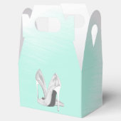 Silberne Heelse auf Minze Geschenkschachtel (Geöffnet)