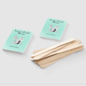 Silberne Heelse auf Minze Personal Fächer (Non-assembled)