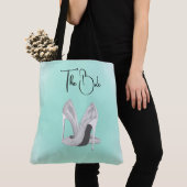 Silberne Heelse auf Minze Tasche (Von Nahem)