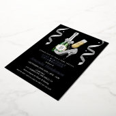 Silberne Heelse und Champagner Frauen zum Geburtst Folieneinladung (Gedreht)