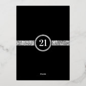 Silberne Heelse und Champagner Frauen zum Geburtst Folieneinladung (Rückseite)