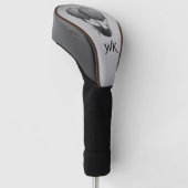 Silberne Heißluftballons mit Monogramm Golf Headcover (angewinkelt)
