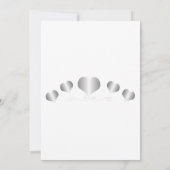 Silberne Herz Hochzeit Design Einladung (Rückseite)