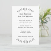 Silberne Herzen Design-Hochzeit Save The Date (Stehend Vorderseite)