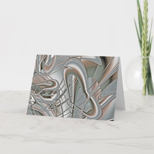 Silberne Herzen Karte (Vorderseite)