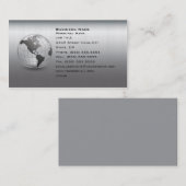 Silberne High-Teche Visitenkarte (Vorne/Hinten)