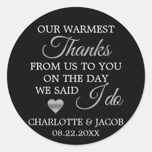 Silberne Hochzeit Herzensgeist Danke Vielen Dank Runder Aufkleber