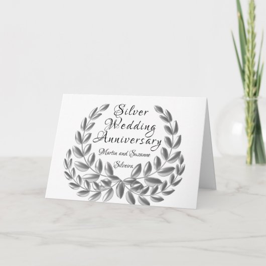 Silberne Hochzeit Karte (Vorderseite)