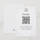 Silberne Hochzeitsglocken Details Beilage Begleitkarte (Vorne/Hinten)
