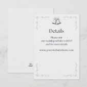 Silberne Hochzeitsglocken Website Details Beilage Begleitkarte (Vorne/Hinten)
