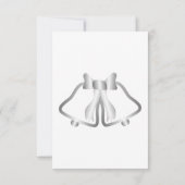 Silberne Hochzeitsluftholzenglocken Einladung (Rückseite)