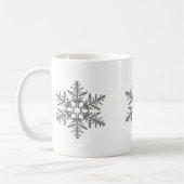 Silberne Imitat-Glitzer-Schneeflocke Kaffeetasse (Links)