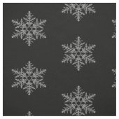 Silberne Imitat-Glitzer-Schneeflocken auf Stoff (Muster)