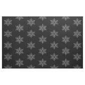 Silberne Imitat-Glitzer-Schneeflocken auf Stoff (Fat Quarter (45,7 x 55,9 cm))