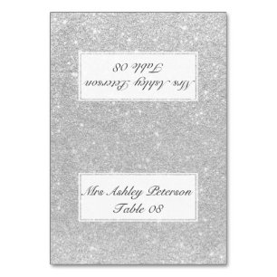Silberne Imitate Glitzer grau ombre Hochzeitsort Tischnummer