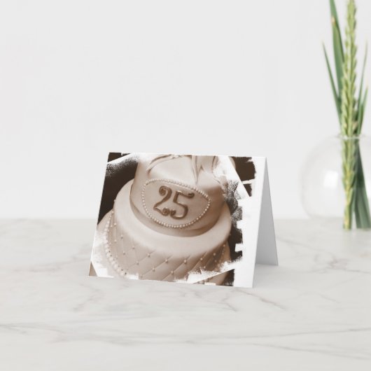 Silberne Jahrestags-Mitteilungskarten Karte (Vorderseite)