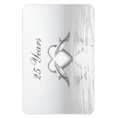 Silberne Jubiläumsdeln und Herz Magnet (Vertikal)