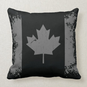 Silberne Kanada-Schmutz-Flagge Kissen