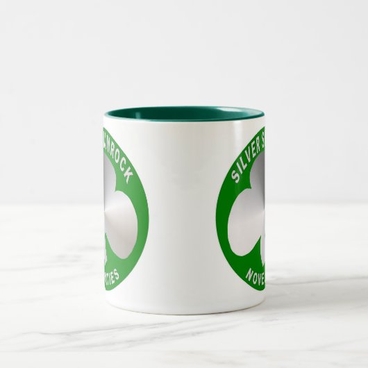 Silberne Kleeblatt-Neuheits-Tasse Zweifarbige Tasse (Mittel)