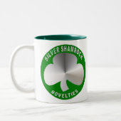 Silberne Kleeblatt-Neuheits-Tasse Zweifarbige Tasse (Links)