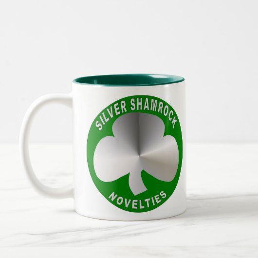 Silberne Kleeblatt-Neuheits-Tasse Zweifarbige Tasse (Links)