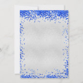 Silberne königliche Luxushochzeit Einladung (Rückseite)