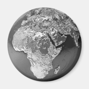 Silberne Kugel - Afrika, 3d überträgt Magnet