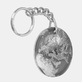 Silberne Kugel - Europa, 3d übertragen Schlüsselanhänger (Vorderseite links)