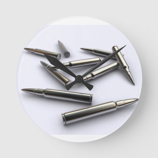 Silberne Kugel-Uhr Runde Wanduhr (Vorderseite)