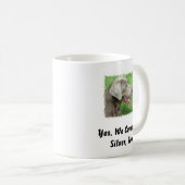 Silberne Labrador-Retriever-Tasse Kaffeetasse (VorderseiteRechts)