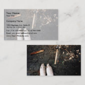 Silberne Lachs-oder Coho-Lachs-Fang Visitenkarte (Vorne/Hinten)