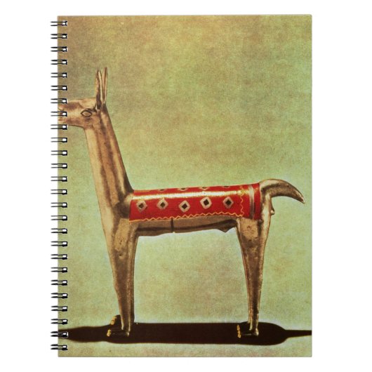 Silberne Lama-Figürchen, von Peru, nach 1438 Notizblock (Vorderseite)