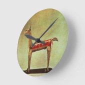 Silberne Lama-Figürchen, von Peru, nach 1438 Runde Wanduhr (Winkel)