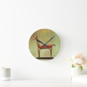 Silberne Lama-Figürchen, von Peru, nach 1438 Runde Wanduhr (Zuhause)