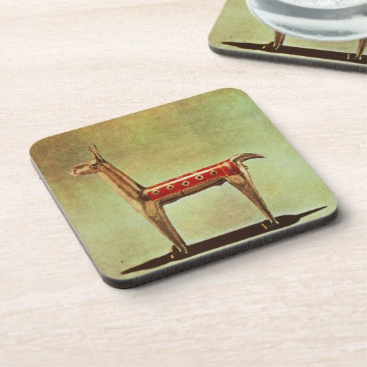 Silberne Lama-Figürchen, von Peru, nach 1438 Untersetzer (Linke Seite)