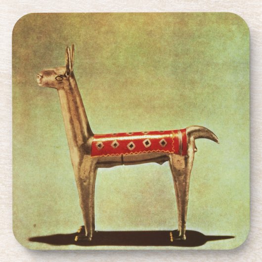 Silberne Lama-Figürchen, von Peru, nach 1438 Untersetzer (Vorderseite)