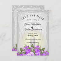 Silberne Laterne und Lila Blüten