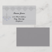 Silberne Leuchter-Diamant-Akzent-Visitenkarten Visitenkarte (Vorne/Hinten)