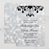 Silberne Lichter Open House Einladung (Vorne/Hinten)