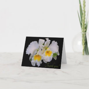 Silberne lila graue Orchideen danken Ihnen zu Dankeskarte