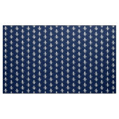 Silberne Lilie auf Indigoblau Stoff (Yard (91,4 cm))