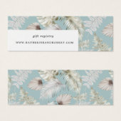 Silberne luxuriöse Tropenblätterkarte (Vorne & Hinten)