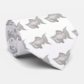 Silberne Lyretail Ballonmolly-Krawatte Krawatte (Gerollt)