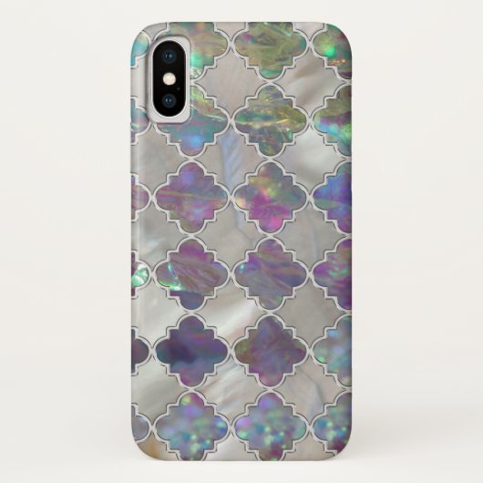 Silberne marokkanische Musterperle und Case-Mate iPhone Hülle (Rückseite)