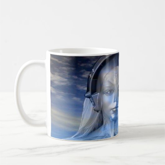 Silberne Maschine Kaffeetasse (Links)