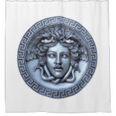 Silberne Medusa Duschvorhang (Vorderseite)
