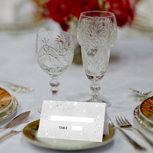 Silberne Metall-Glitter-Hochzeitsplatzkarte Platzkarte